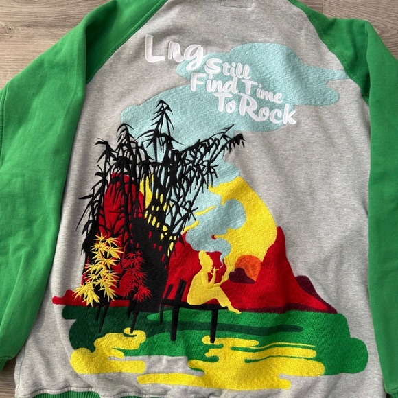 Vintage LRG Lifted Research Group Nature Rock WarmUp Track Jacket Mens 3XL XXXL - Picture 2 of 11